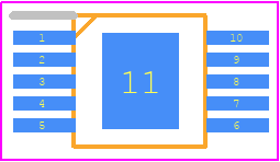 TPS92510DGQR - Texas Instruments PCB footprint - Small Outline Packages - Small Outline Packages - DGQ(S-PDSO-G10)-1
