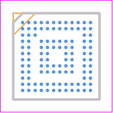MSP430F2617TZQWR - Texas Instruments PCB footprint - BGA - BGA - ZQW (S-PBGA-N113)
