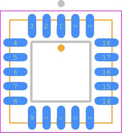 TLC2543IFN - Texas Instruments PCB footprint - Plastic Leaded Chip Carrier - Plastic Leaded Chip Carrier - FN0020A
