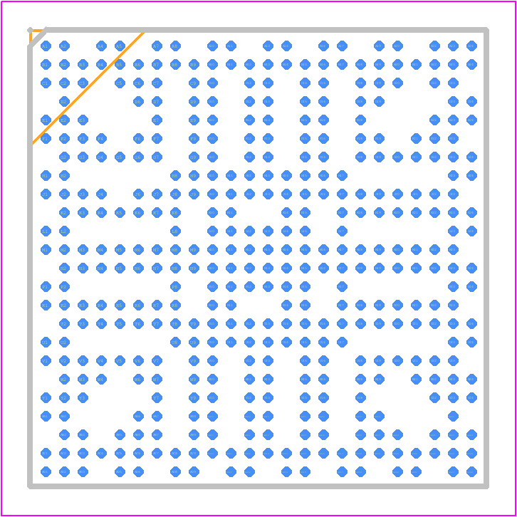 DM3725CUSD100 - Texas Instruments PCB footprint - BGA - BGA - CUS(S-PBGA-N423)