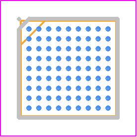 TLV320AIC3263IYZFR - Texas Instruments PCB footprint - BGA - BGA - YZF(81-Pin DSBGA)_2021