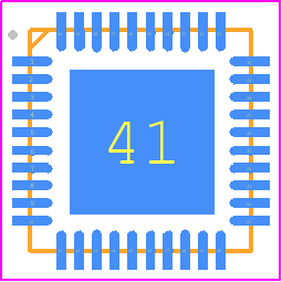 TPS65168RSBR - Texas Instruments PCB footprint - Quad Flat No-Lead - Quad Flat No-Lead - RSB(S-PWQFN-N41