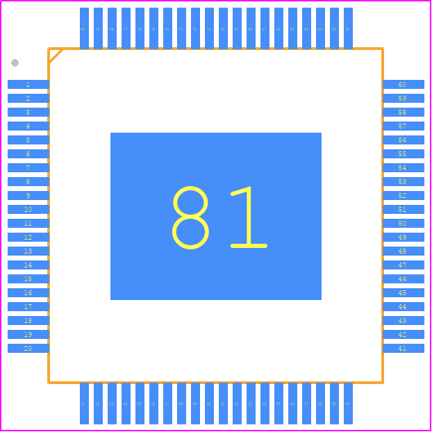 ADS58C23IPFP - Texas Instruments PCB footprint - Quad Flat Packages - Quad Flat Packages - PFP