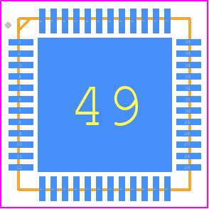 DS90C185SQ/NOPB - Texas Instruments PCB footprint - Quad Flat No-Lead - Quad Flat No-Lead - NJV0048A