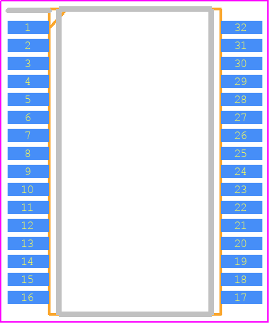 THS10064IDA - Texas Instruments PCB footprint - Small Outline Packages - Small Outline Packages - DA (R-PDSO-G32)_2021