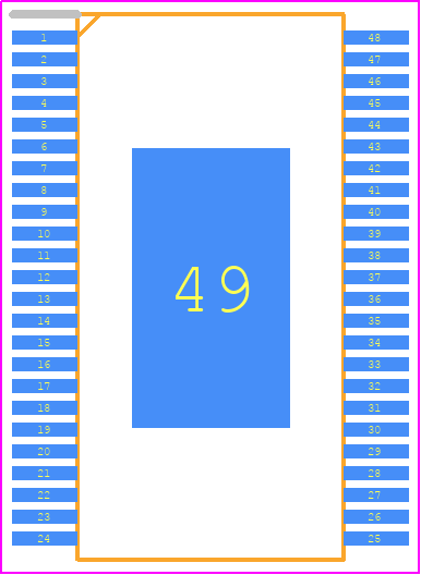 TAS5753MDDCAR - Texas Instruments PCB footprint - Small Outline Packages - Small Outline Packages - DCA (R-PDSO-G48