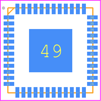 KSZ9031RNXCA-TR - Microchip PCB footprint - Quad Flat No-Lead - Quad Flat No-Lead - 48-LEAD QFN 7 MM X 7 MM