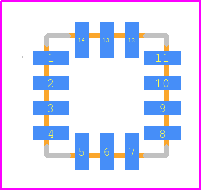 ADXL355BEZ-RL - Analog Devices PCB footprint - Other - Other - 14-Terminal_LCC(E-14-1)