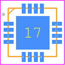 CCG1401 - Creative Chips PCB footprint - Quad Flat No-Lead - Quad Flat No-Lead - QFN16