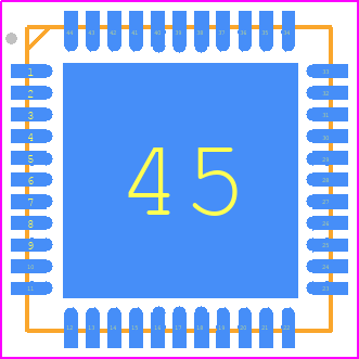 ATXMEGA64A4U-MH - Microchip PCB footprint - Quad Flat No-Lead - Quad Flat No-Lead - 44-Lead Very Thin Plastic Quad Flat, No Lead Package (SXB) - 7x7 mm Body [VQFN] With 5.2x5.2 mm Exposed 