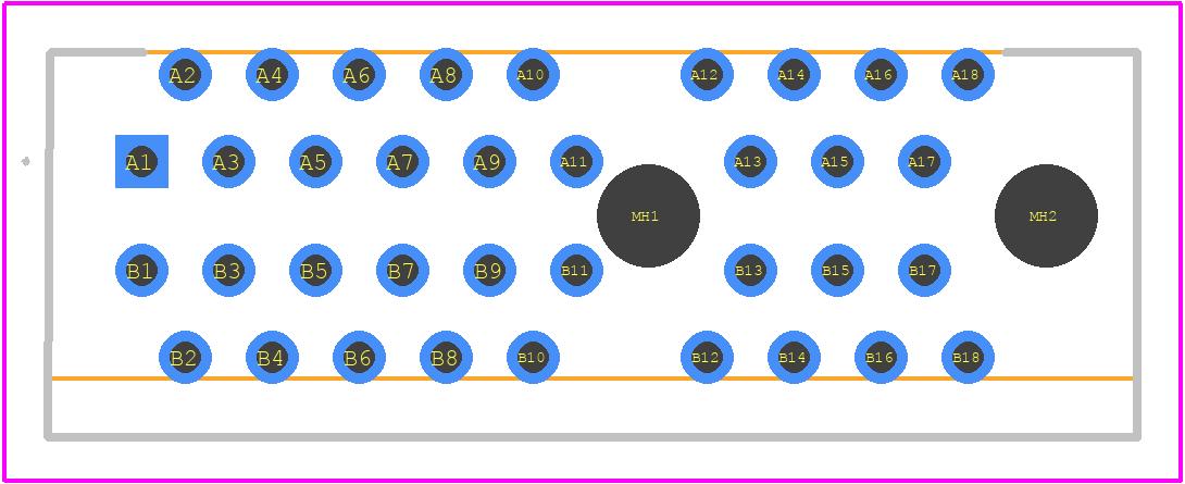 1871058-1 - TE Connectivity PCB footprint - Other - Other - 1871058-1-3