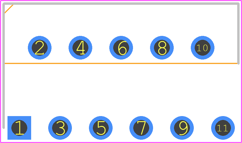 TDF1778SP - STMicroelectronics PCB footprint - Transistor Outline, Vertical - Transistor Outline, Vertical - Multiwatt11 V_3