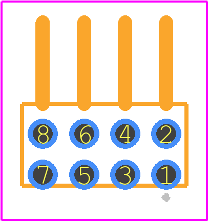 87760-0816 - Molex PCB footprint - Other - Other - 87760-0816-1
