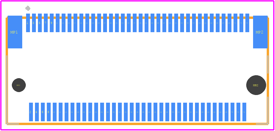 MDT275A03001 - Amphenol Communications Solutions PCB footprint - Other - Other - MDT275A03001-2