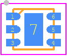 PAM2305CGF330 - Diodes Incorporated PCB footprint - Small Outline No-lead - Small Outline No-lead - DFN 2x2