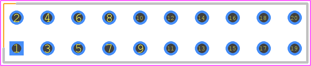 6-146257-0 - TE Connectivity PCB footprint - Header, Vertical - Header, Vertical - 6-146257-0