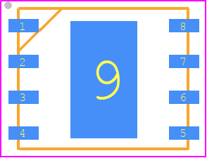 TC4421AVMF - Microchip PCB footprint - Small Outline No-lead - Small Outline No-lead - 8-Lead Plastic Dual Flat No Lead Package (MF) 6x5 mm Body (DFN-S) – Saw Singulated