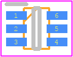 DMC3400SDW-13 - Diodes Incorporated PCB footprint - SOT23 (6-Pin) - SOT23 (6-Pin) - DMC3400SDW-13*