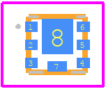 NTLUS3A18PZCTAG - onsemi PCB footprint - Other - Other - UDFN6 -2x2, 0.65P CASE 517BG−01 ISSUE A