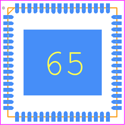 88E1116R - Marvell PCB footprint - Quad Flat No-Lead - Quad Flat No-Lead - QFN-64
