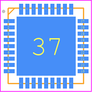 DS90UR907QSQ/NOPB - Texas Instruments PCB footprint - Quad Flat No-Lead - Quad Flat No-Lead - NJK0036A