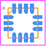 LMH3401IRMSR - Texas Instruments PCB footprint - Quad Flat No-Lead - Quad Flat No-Lead - RMS0014A