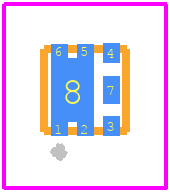 NTLJS17D0P03P8ZTAG - onsemi PCB footprint - Other - Other - WDFN6 2.05X2.05, 0.65P CASE 483AV ISSUE A