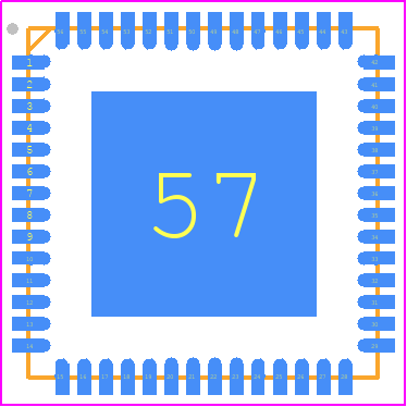 AD9434BCPZRL7-500 - Analog Devices PCB footprint - Quad Flat No-Lead - Quad Flat No-Lead - CP-56-21-1