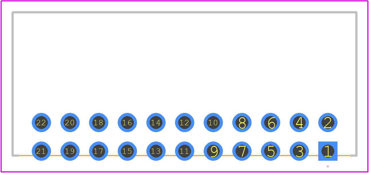 DF1B-22DP-2.5DS(01) - Hirose PCB footprint - Other - Other - DF1B-22DP-2.5DS(01)-1