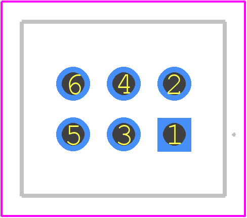 DF1B-6DP-2.5DSA(01) - Hirose PCB footprint - Other - Other - DF1B-6DP-2.5DSA(01)-2