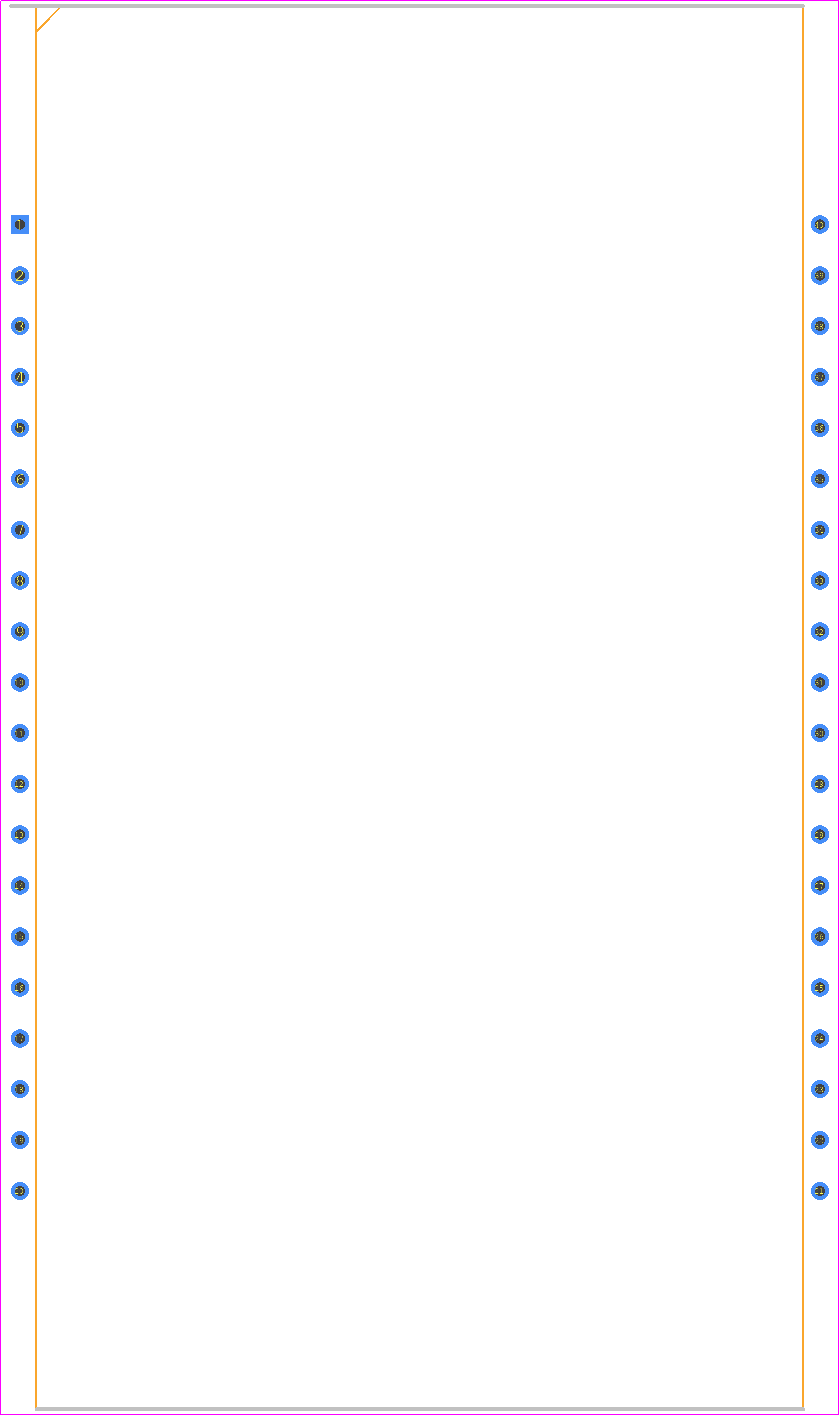 LCD-S401C71TR - Lumex PCB footprint - Dual-In-Line Packages - Dual-In-Line Packages - LCD-S401C71TR