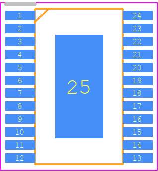 TPS92518HVQPWPRQ1 - Texas Instruments PCB footprint - Small Outline Packages - Small Outline Packages - PWP0024B