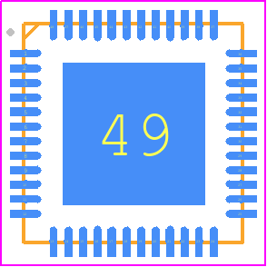 AR8031-AL1B-R - Qualcomm PCB footprint - Quad Flat No-Lead - Quad Flat No-Lead - 48-pin 6 × 6 mm QFN