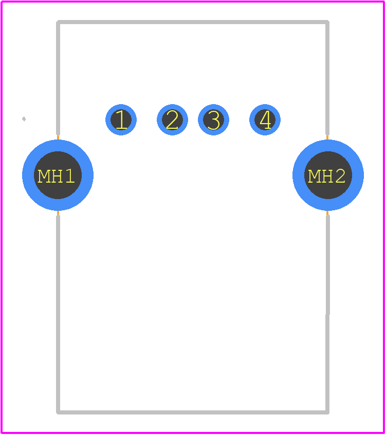 LUSB-A111-00 - Amphenol PCB footprint - Other - Other - LUSB-A111-00-1