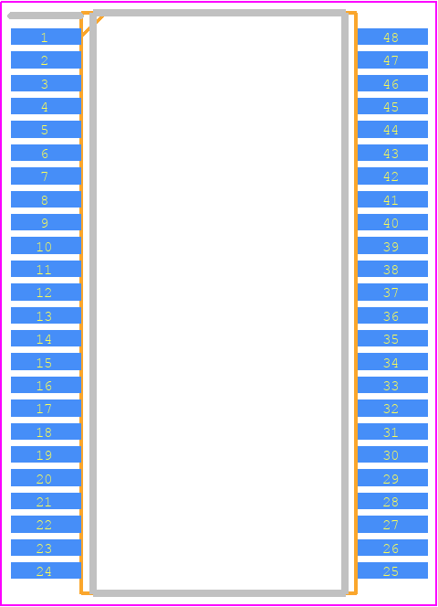 CY8C29666-24PVXIT - Infineon PCB footprint - Small Outline Packages - Small Outline Packages - 48-pin SSOP (300 Mils) Package Outline, 51-85061