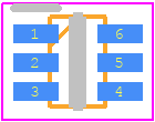 SMF05C.TCT - SEMTECH PCB footprint - SOT23 (6-Pin) - SOT23 (6-Pin) - SOT-363