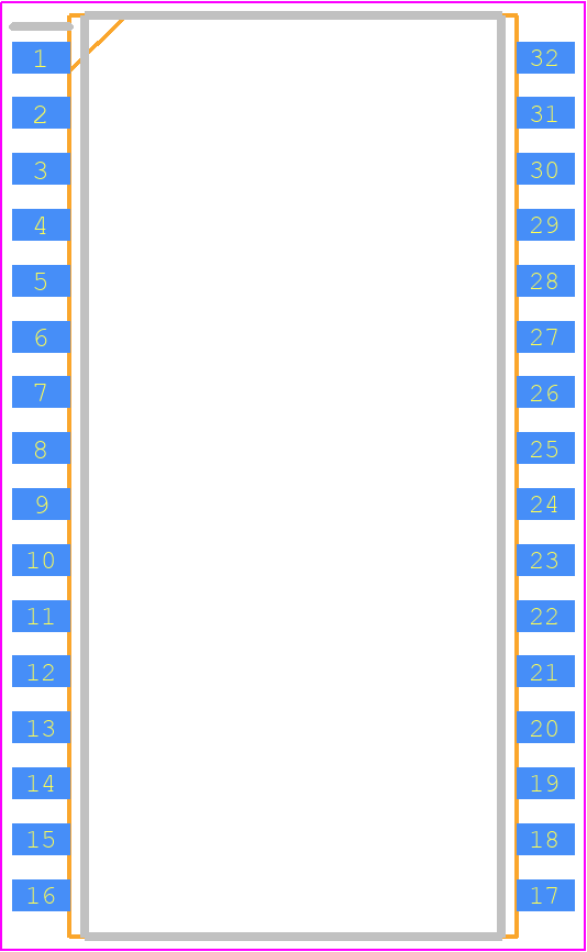 R1LP0408CSB-7LC#D0 - Renesas Electronics PCB footprint - Small Outline Packages - Small Outline Packages - 32-pin TSOP