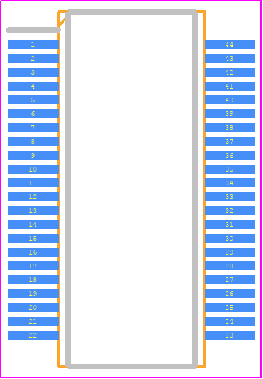 LTC6803-1 - Analog Devices PCB footprint - Small Outline Packages - Small Outline Packages - G-Package - 44-Lead PSSOP