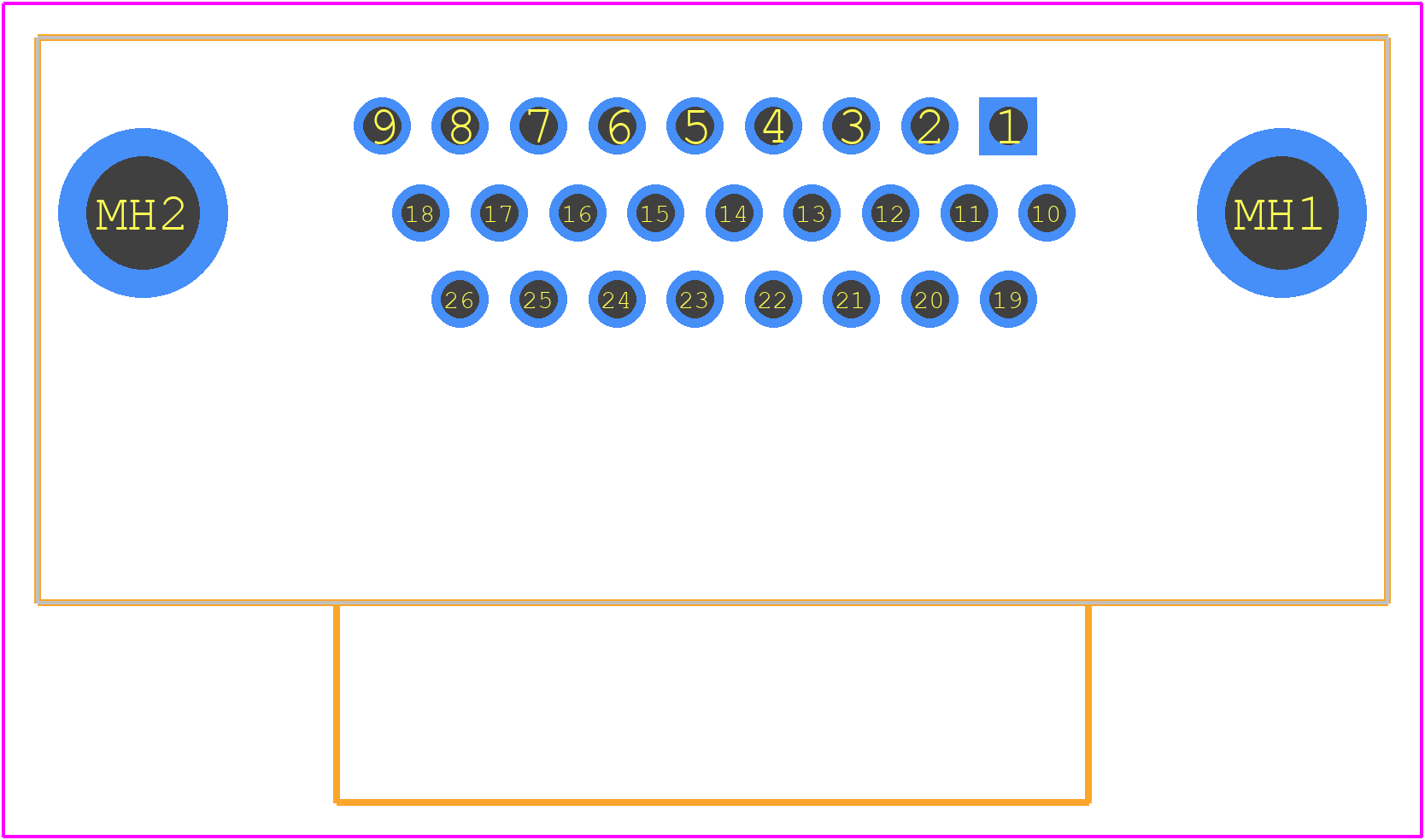 09562525612 - HARTING PCB footprint - Other - Other - 09562525612-1