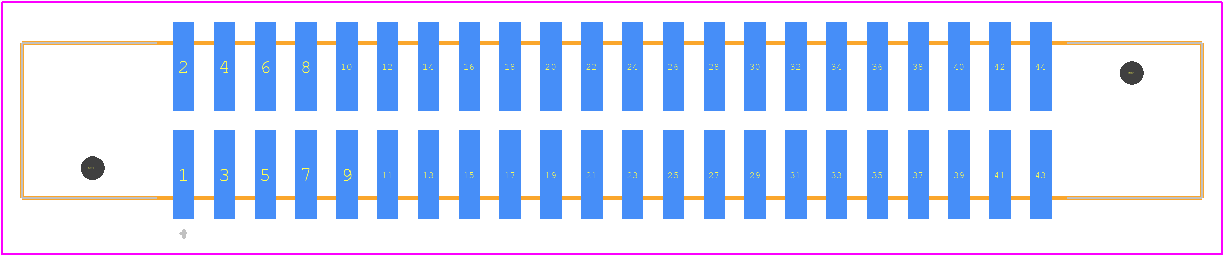 EHT-122-01-T-D-SM-LC - SAMTEC PCB footprint - Other - Other - EHT-122-01-T-D-SM-LC-3
