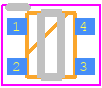 PLR0502-LF-T7 - ProTek Devices PCB footprint - SO Transistor Flat Lead - SO Transistor Flat Lead - SOT-543