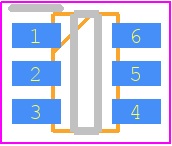 DSL05-012SC6 - STMicroelectronics PCB footprint - SOT23 (6-Pin) - SOT23 (6-Pin) - SOT23-6L-