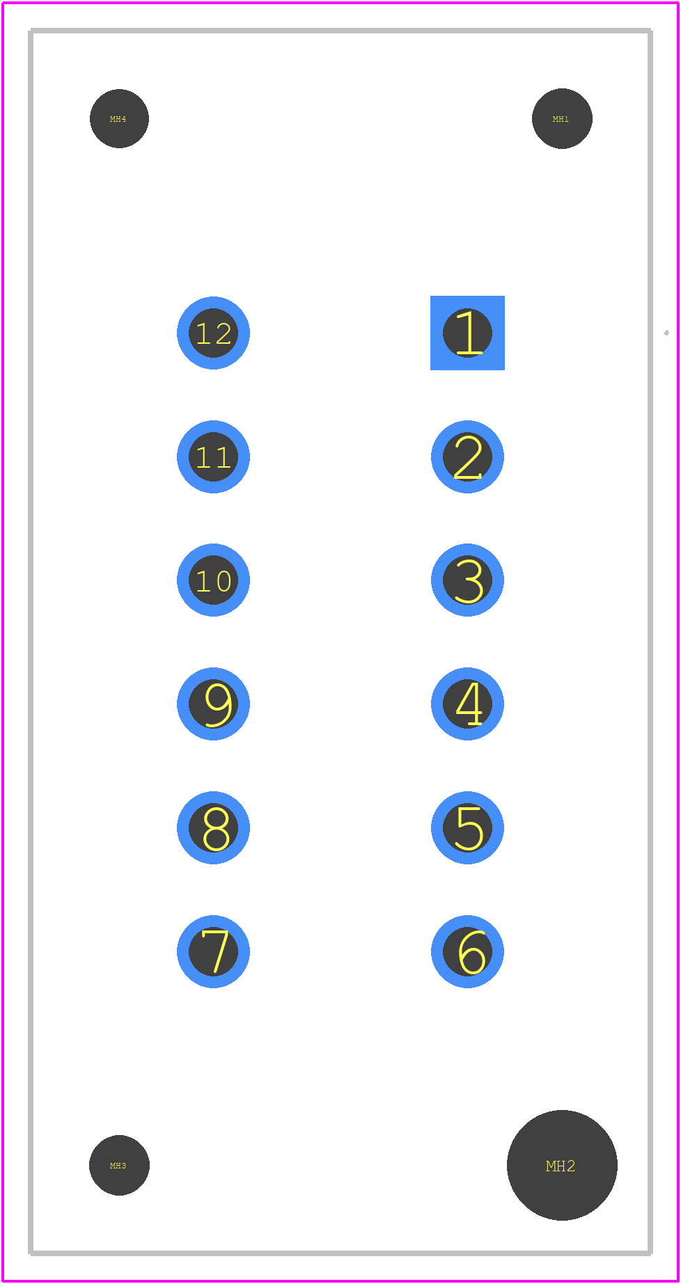 DTF15-12PD - TE Connectivity PCB footprint - Other - Other - DTF15-12PD-2