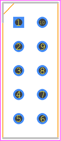 TN2-L2-12V - Panasonic PCB footprint - Dual-In-Line Sockets - Dual-In-Line Sockets - TN2-12V
