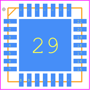 ISL6537CRZ-TR5160 - Renesas Electronics PCB footprint - Quad Flat No-Lead - Quad Flat No-Lead - L28.6x6