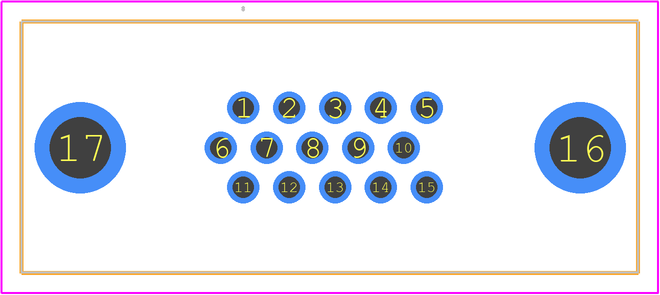 K86X-ED-15P - Kycon PCB footprint - Other - Other - K86X-ED-15P-4