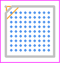 STM32G473MEY6TR - STMicroelectronics PCB footprint - BGA - BGA - WLCSP81_2021