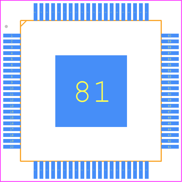 LAN9352T/PT - Microchip PCB footprint - Quad Flat Packages - Quad Flat Packages - LAN9352T/PT