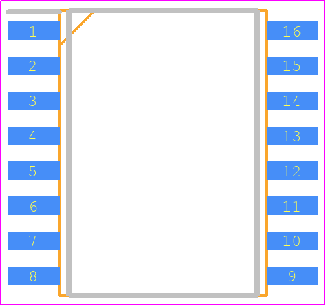 ML2036CS - onsemi PCB footprint - Small Outline Packages - Small Outline Packages - S16W 16-Pin Wide SOIC