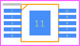 LT3757HMSE#PBF - Analog Devices PCB footprint - Small Outline Packages - Small Outline Packages - MSOP11